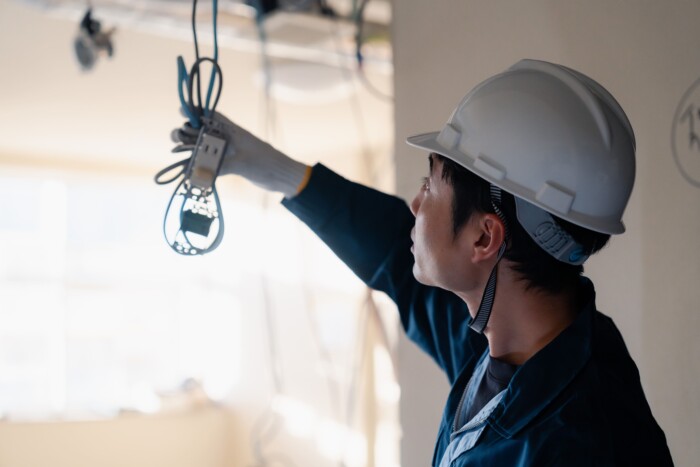 電気工事の様子